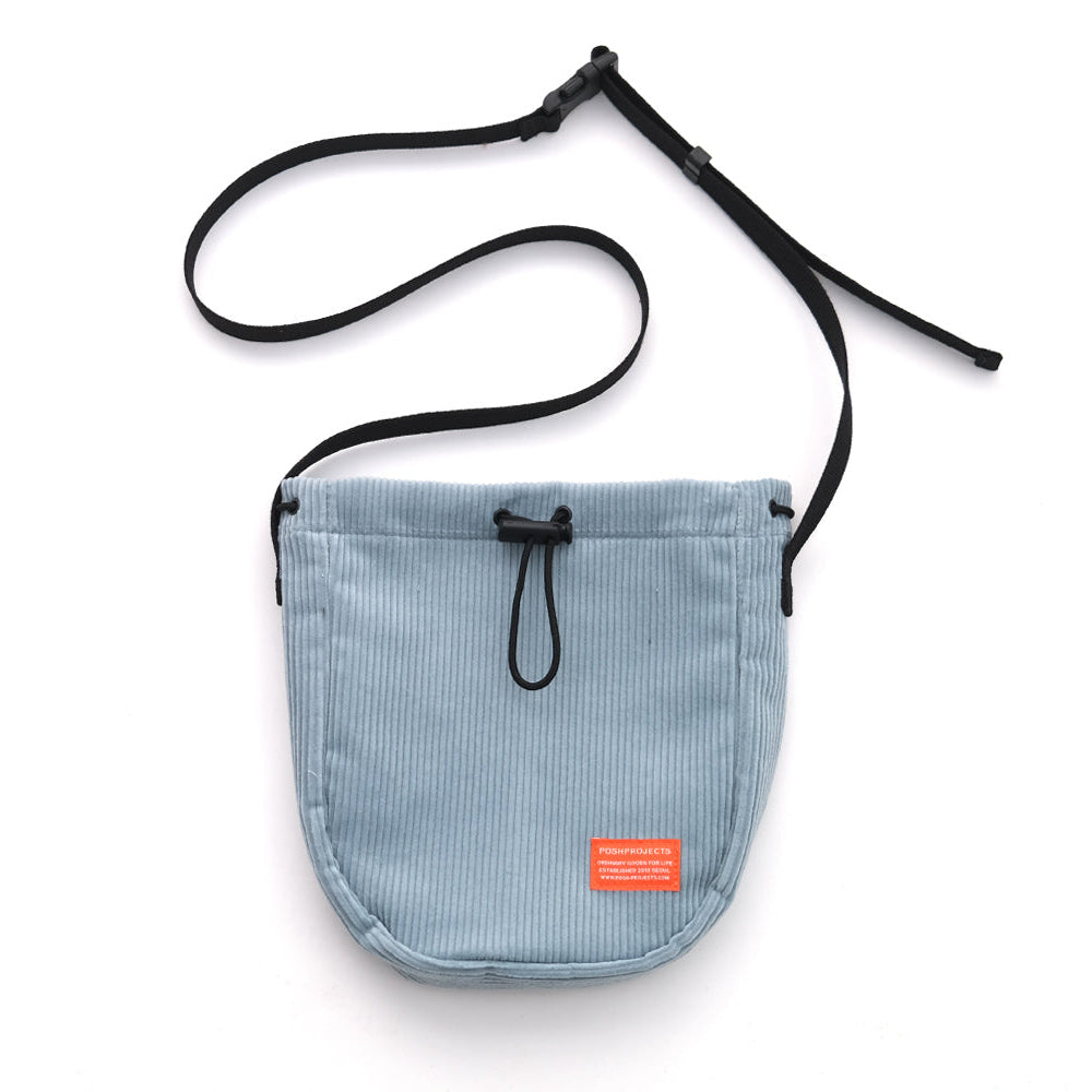 F113 LUCKY SACOCHE CORDUROY GREYISH BLUE