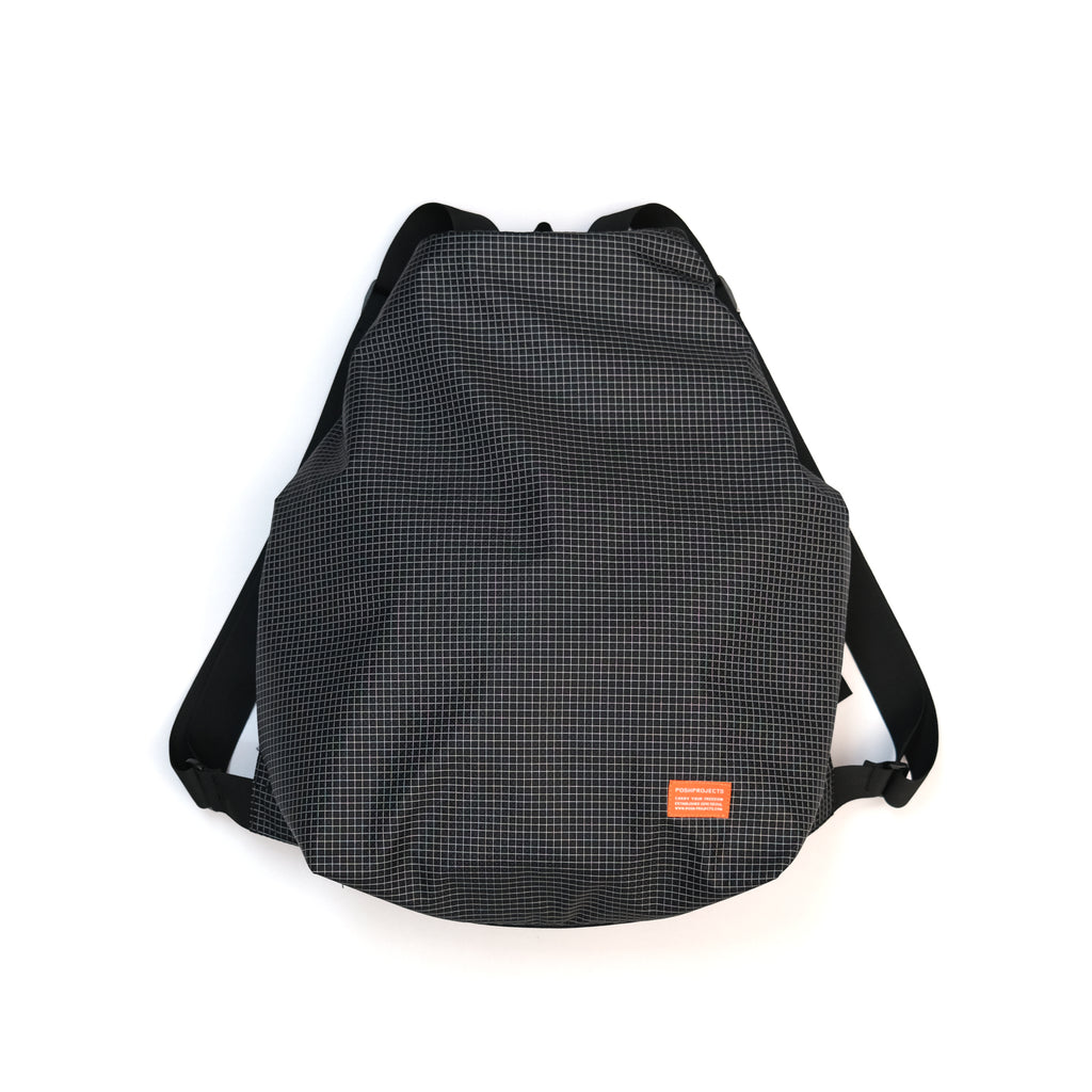 F158 Super Easy Backpack Large Black Gridstop