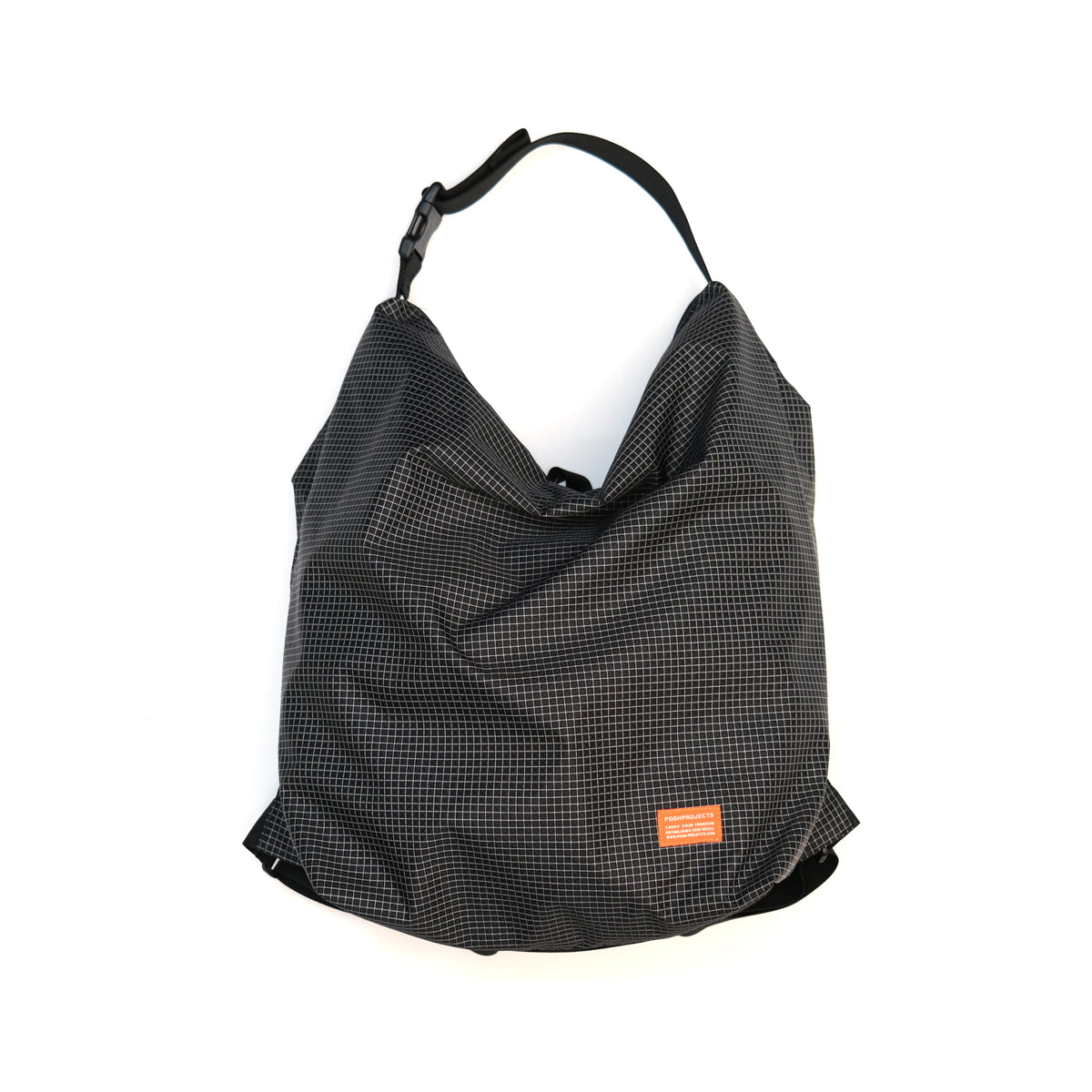 F158 Super Easy Backpack Large Black Gridstop