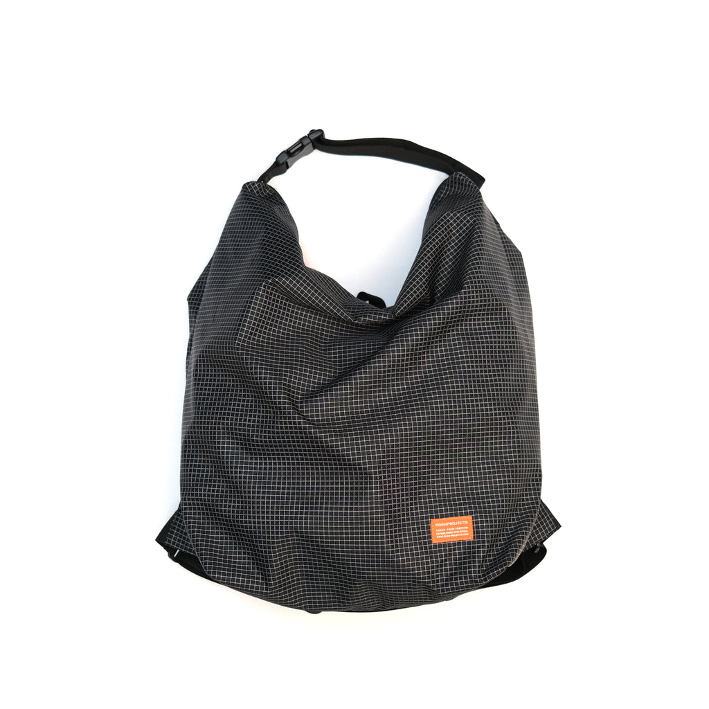 F158 Super Easy Backpack Large Black Gridstop