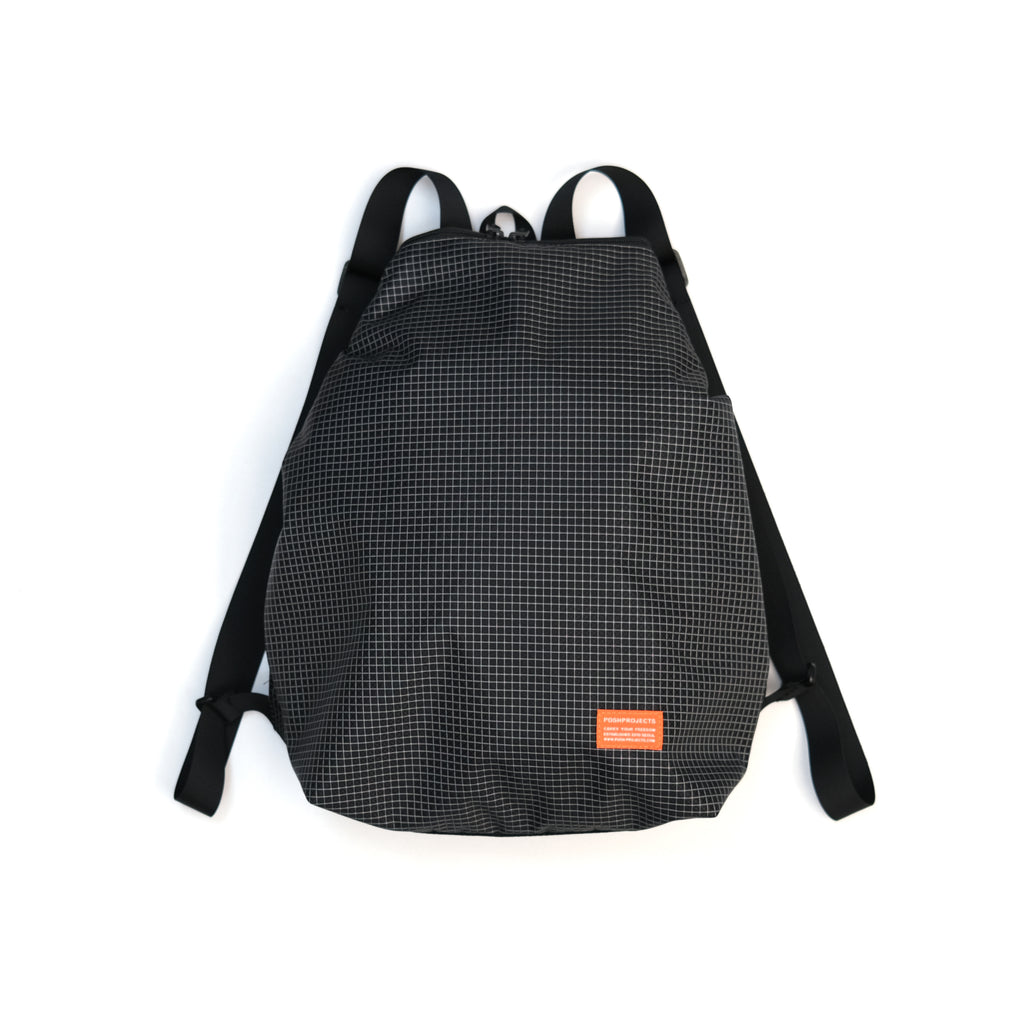 F158 Super Easy Backpack Medium Black Gridstop
