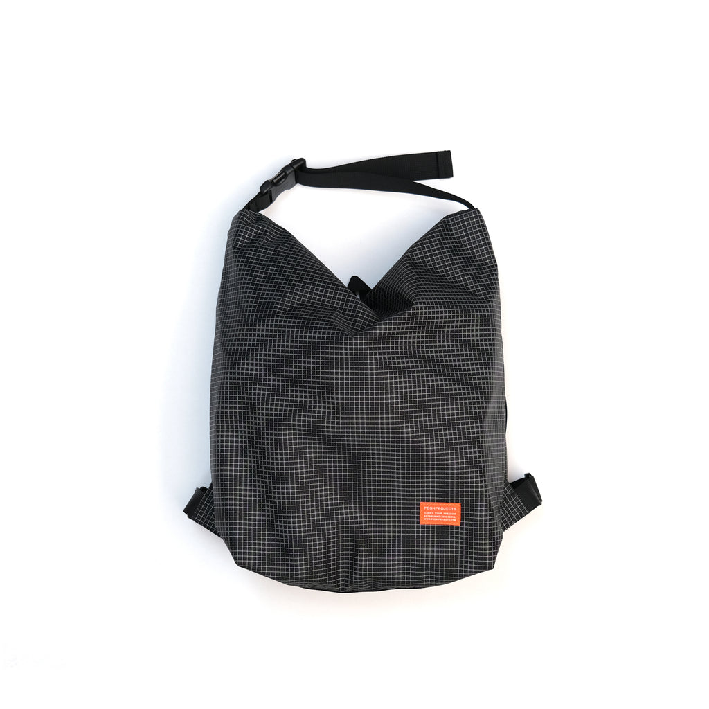 F158 Super Easy Backpack Medium Black Gridstop