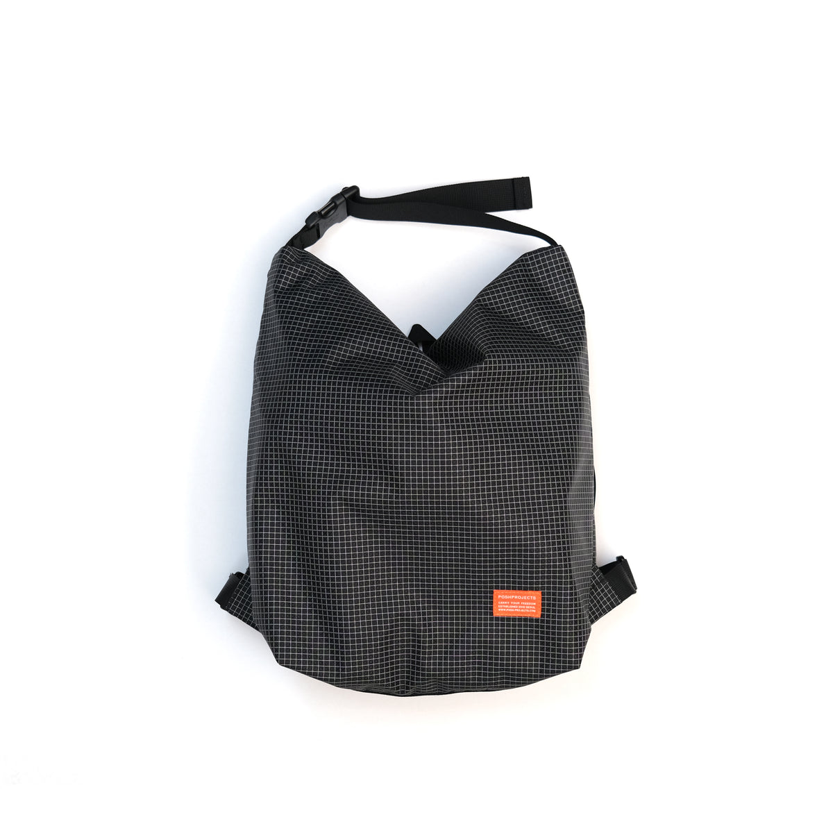 F158 Super Easy Backpack Medium Black Gridstop