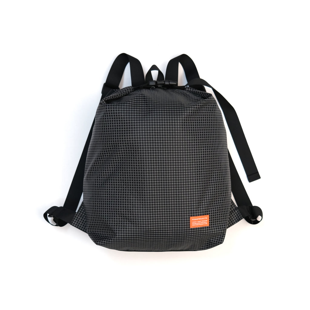 F158 Super Easy Backpack Medium Black Gridstop