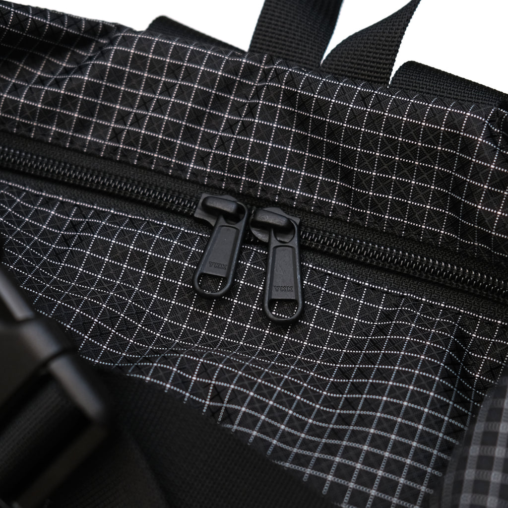 F158 Super Easy Backpack Large Black Gridstop